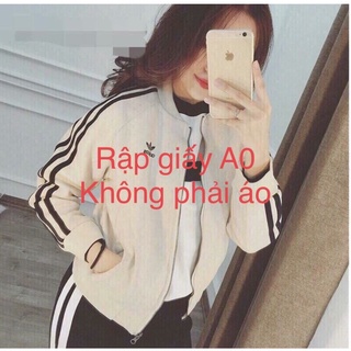 Rập giấy áo bomber raglag nữ