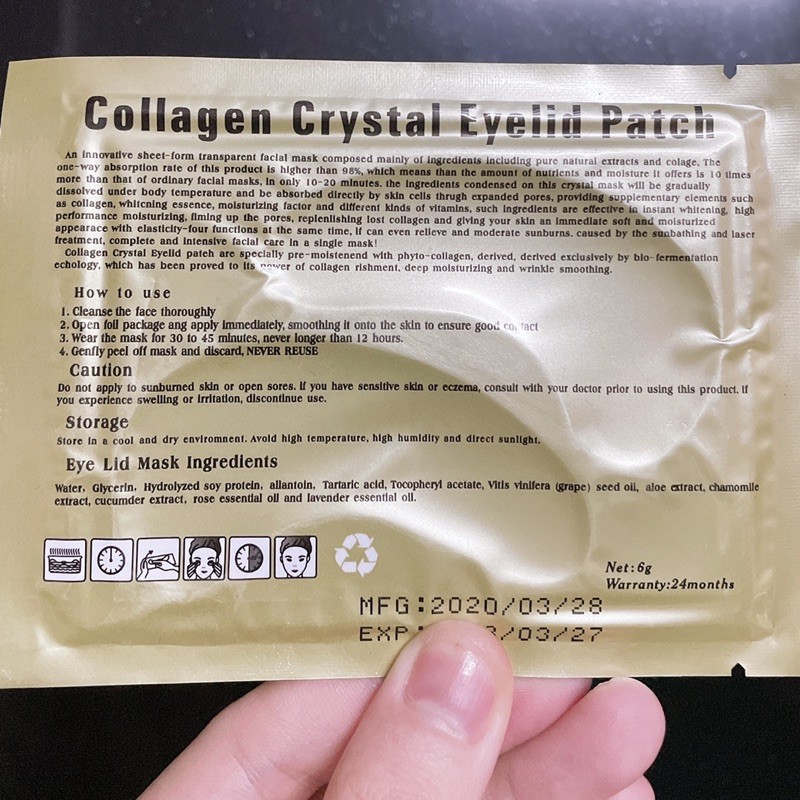 Mặt nạ mắt collagen vàng bao vàng