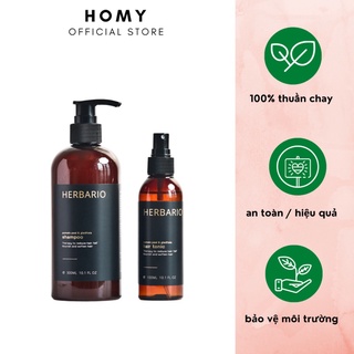 Combo dầu gội Herbario 270ml + nước xịt dưỡng vỏ bưởi và bồ kết Herbario 100ml
