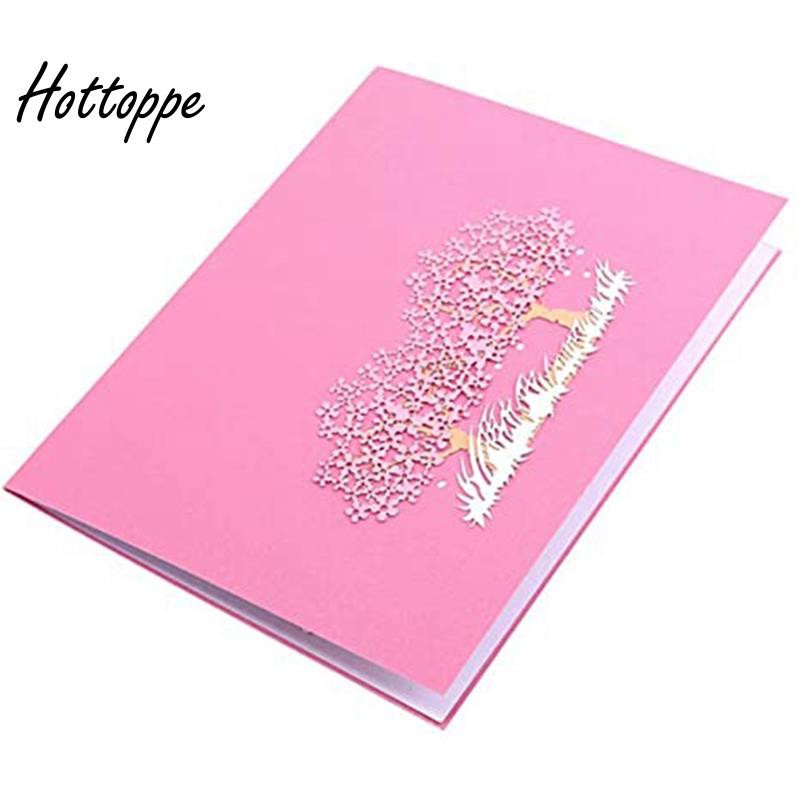 Sakura Pop-Up Card, 3D Card,Anniversary Card, Pop-Up Birthday Card