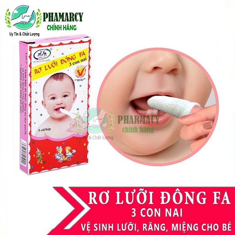 Rơ Lưỡi Đông Pha gạc làm sạch lưỡi răng miệng của bé Đông Fa 50 cái