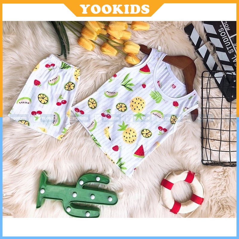 Bộ ba lỗ cho bé trai bé gái YOOKIDS chất cotton giấy siêu nhẹ siêu mát thấm hút mồ hôi cực tốt cho bé 0 1 2 3 4 tuổi