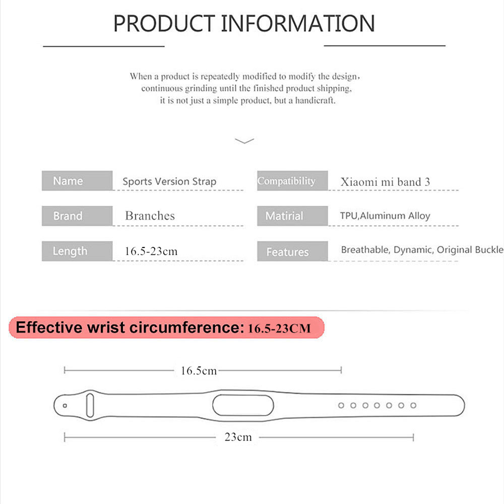 Dây Đeo Thay Thế Chất Liệu Silicon Màu Trơn Cho Xiaomi Mi Band 4 3 M5