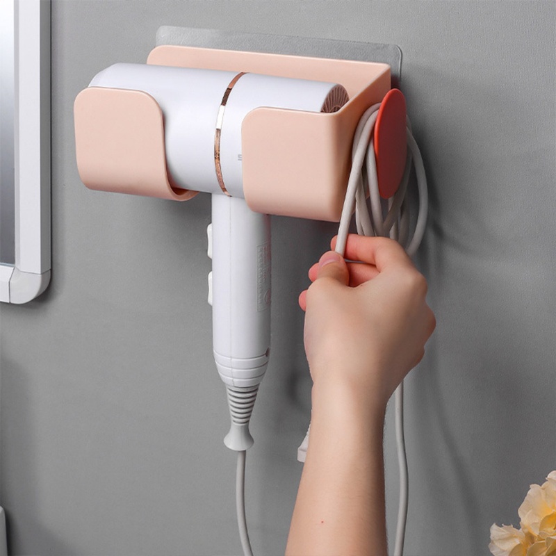 Giá Đỡ Máy Sấy Tóc Gắn Tường Tự Dính Bằng Nhựa Tiện Dụng