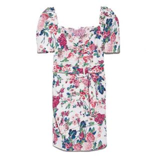 Đầm zara hoa tay phồng