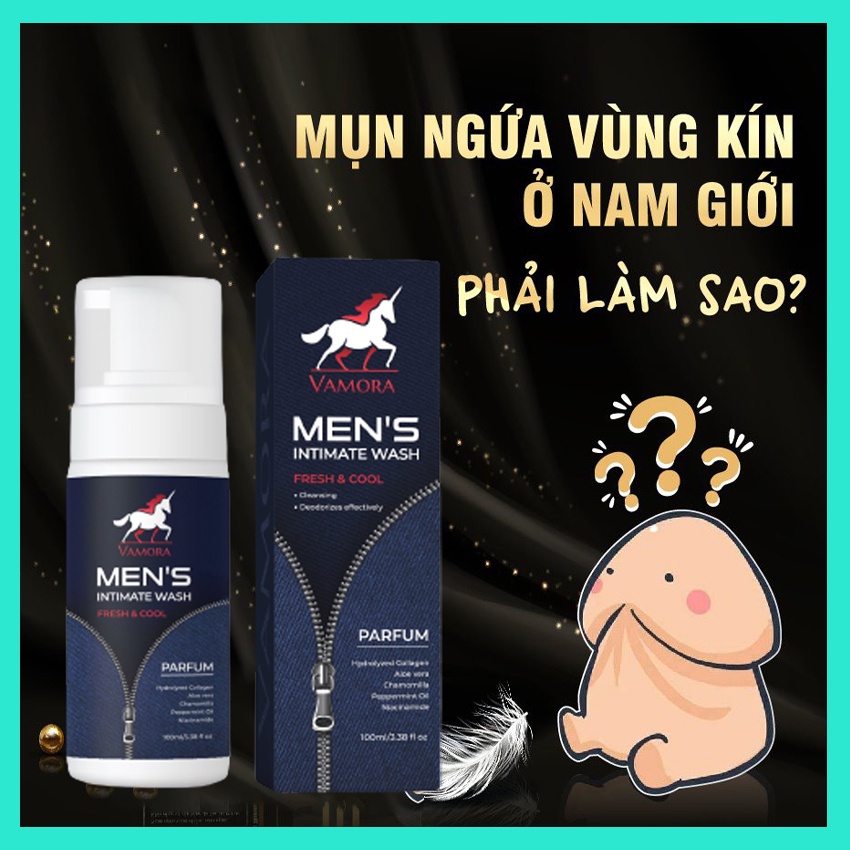 Dung Dịch Vệ Sinh Nam VAMORA MEN'S INTIMATE WASH Hương Nước Hoa, Bọt Vệ Sinh Nam Làm Sạch, Dưỡng Ẩm LECARO
