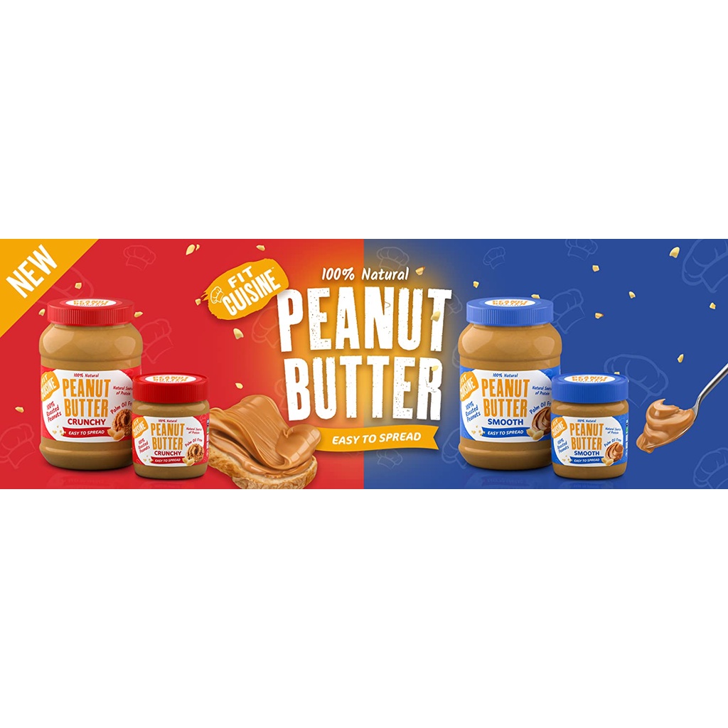 Bơ Đậu Phộng Hỗ Trợ Giảm Cân APPLIED NUTRITION FIT CUISINE PEANUT BUTTER SMOOTH - UK