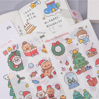 Set 6 Tấm Sticker Giáng Sinh Cỡ Lớn