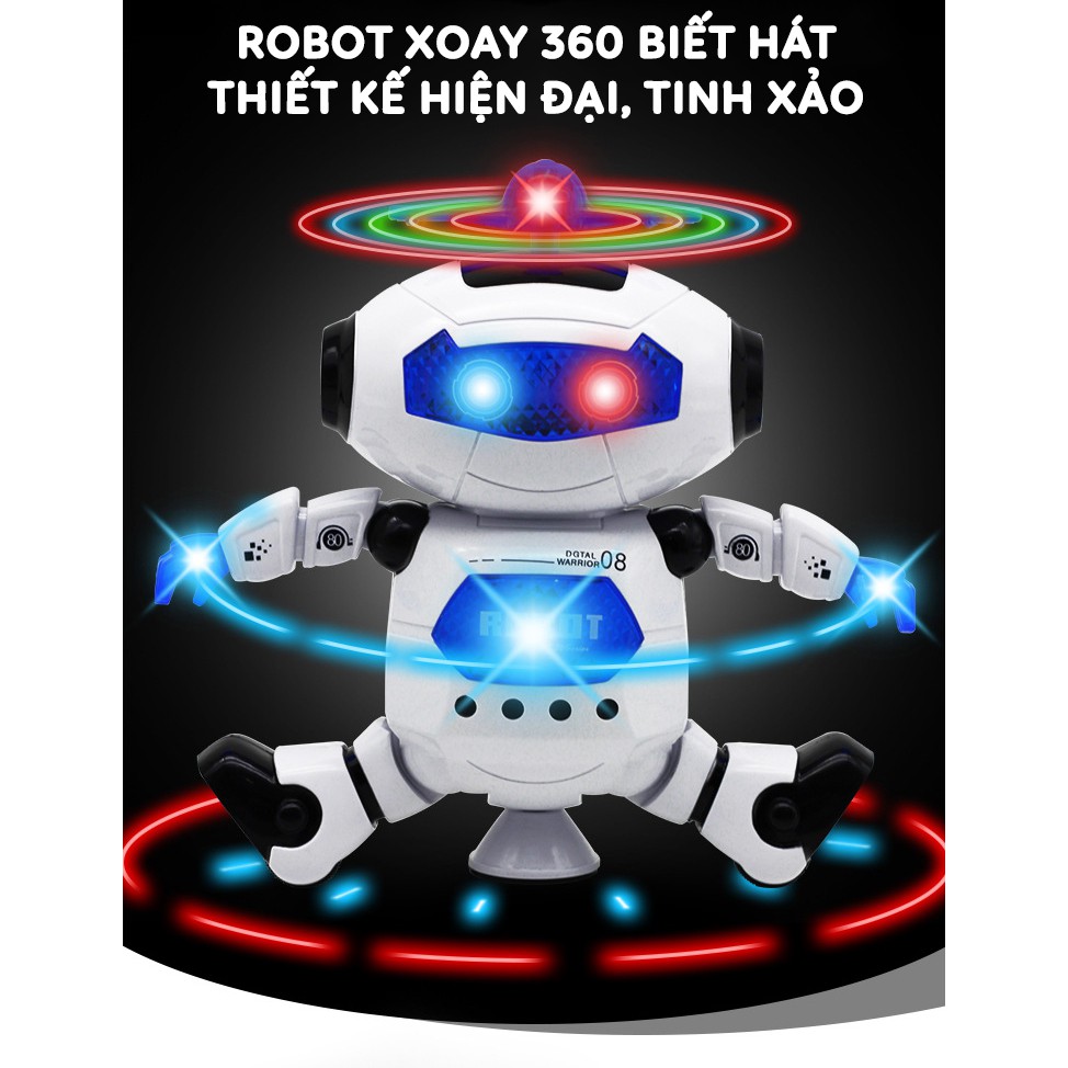 [HOT]   Đồ Chơi, Trang Trí Bàn Làm Việc Robot Xoay 360, Phát Nhạc Và Hát, Chất Liệu Nhữa ABS An Toàn Khi Sử Dụng