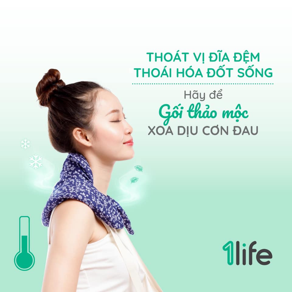 Gối Thảo Mộc/Túi Thảo Dược Chườm Nóng Lạnh Giảm Đau Cổ Vai Gáy, Giãn Cơ Căng Cứng