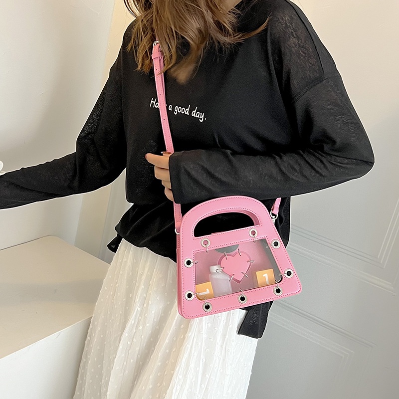 Túi đeo chéo JASMIN NOIR da PU phối đinh tán thời trang dành cho nữ