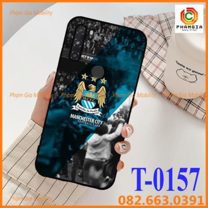 Ốp lưng ép kính Vsmart Active 3 - In hình logo các CLB Bóng Đá đẹp mắt