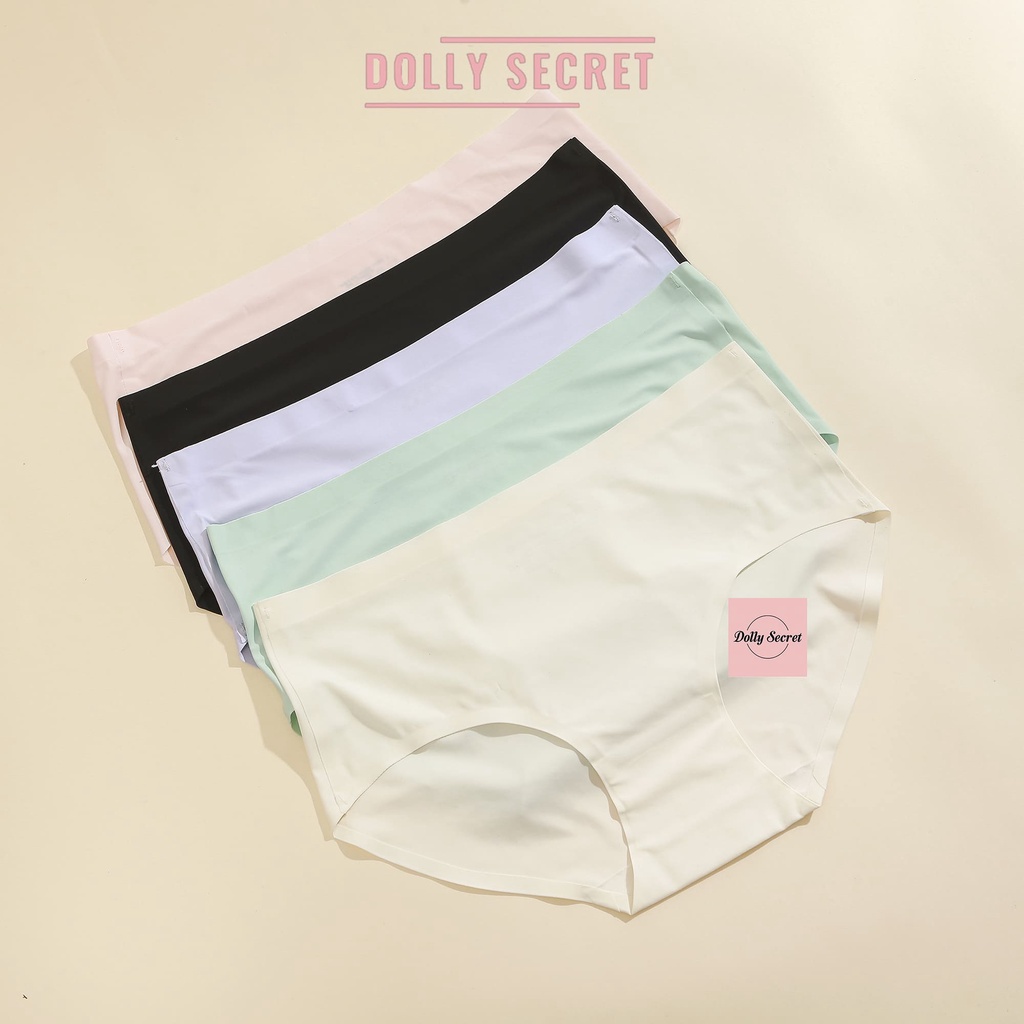 Combo set 5 quần lót nữ đúc su non thun lạnh không viền cạp ép cao cấp DOLLY SECRET QL005