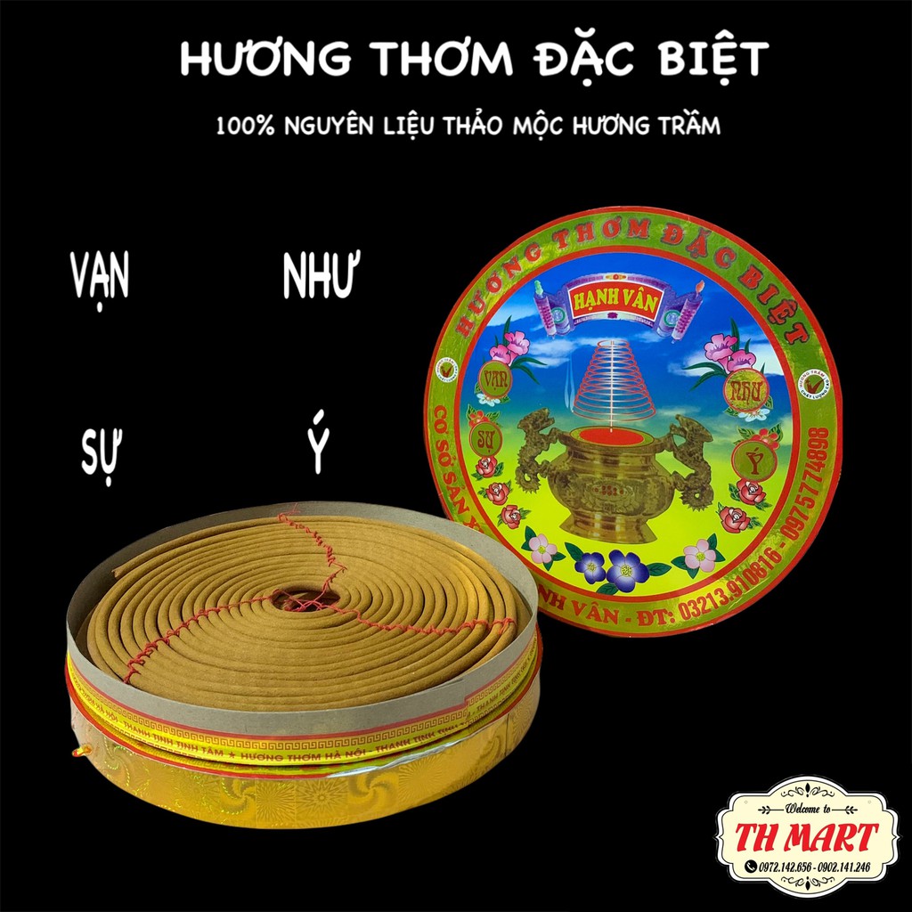 Nhang Khoanh Trầm Hương Sạch, Hương Vòng Cao Cấp 100% Nguyên Liệu Tự Nhiên, Mỗi Khoanh Cháy 3 Ngày