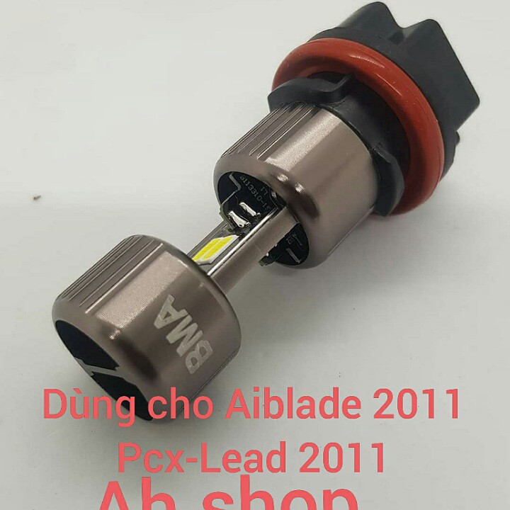 đèn pha led BMA HS5 pha trắng và pha vàng xe máy Airblade2011-PCX2011-Lead2011