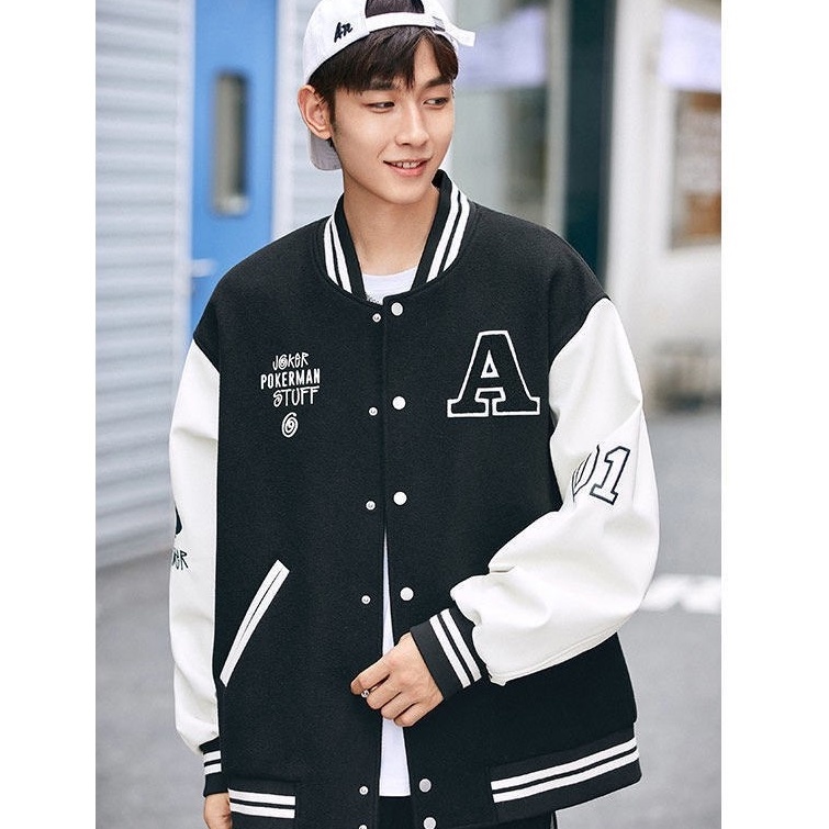 ÁO KHOÁC NAM KIỂU DÁNG BOMBER HỌA TIẾT ĐỘC LẠ HÌNH LÁ BÀI CHẤT LIỆU VẢI MERO 2 LỚP CAO CẤP HÓT NGẦU 2021