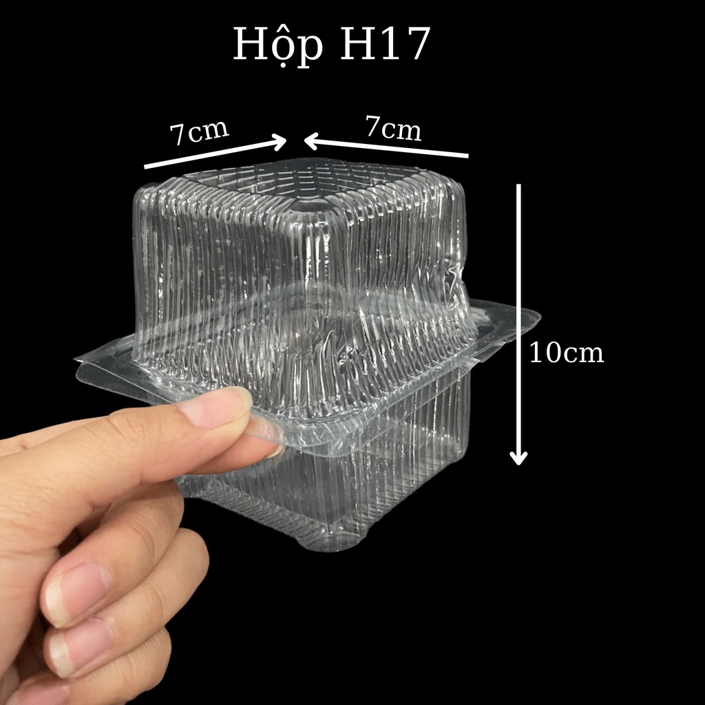 100 Hộp nhựa vuông dùng 1 lần H05/H17