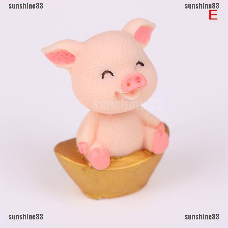 Mô Hình Chú Heo May Mắn Mini Trang Trí Sân Vườn / Nhà Búp Bê