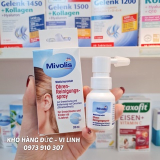 Xịt làm sạch tan ráy tai Mivolis 20ML Đức
