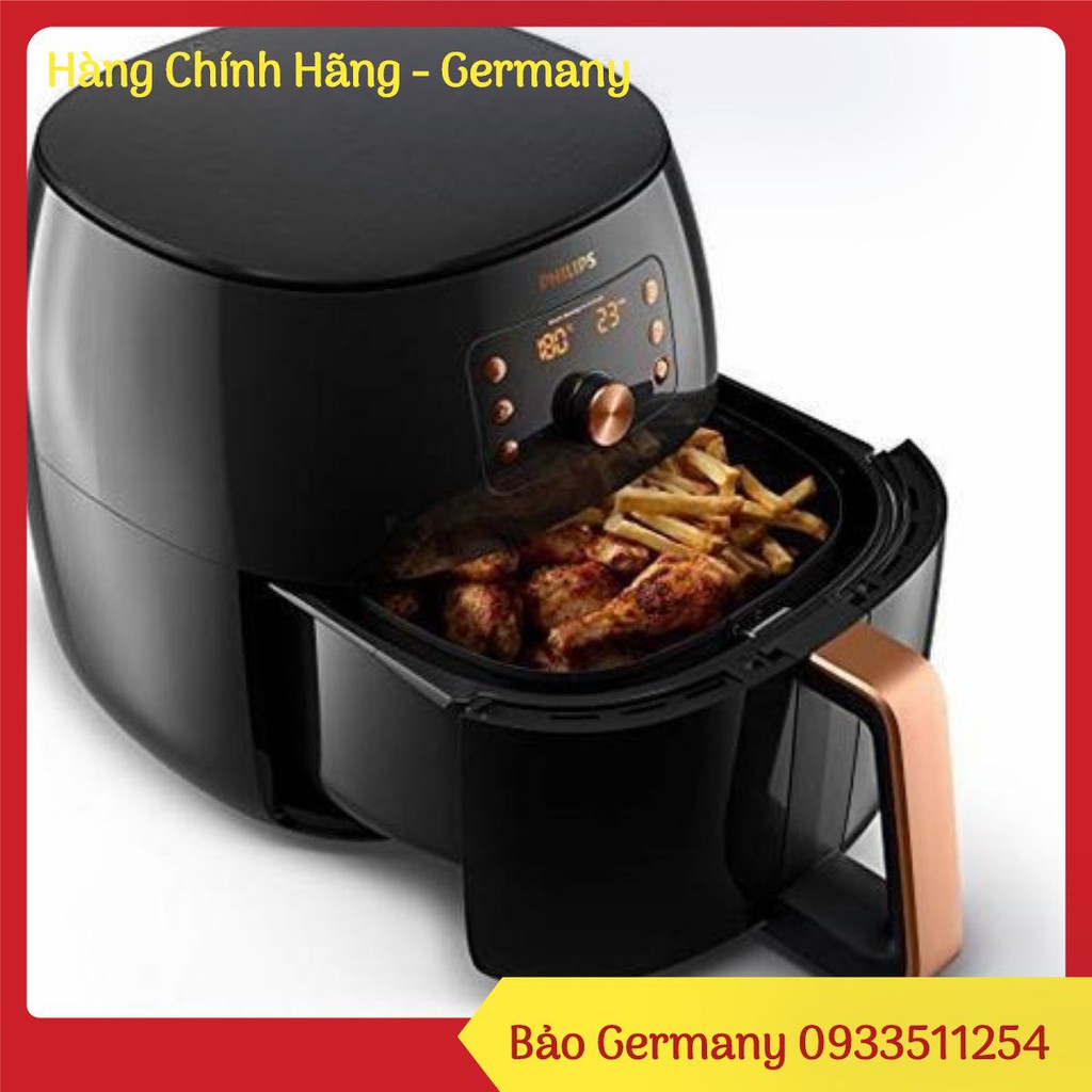 Nồi Chiên Không Dầu Philips HD9860/90 - 7.3L, Đen, XXL