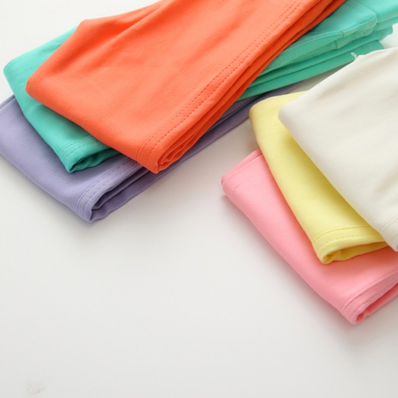 Quần Legging Co Giãn Màu Kẹo Ngọt Phong Cách Hàn Quốc Cho Bé Gái 3-9 Tuổi
