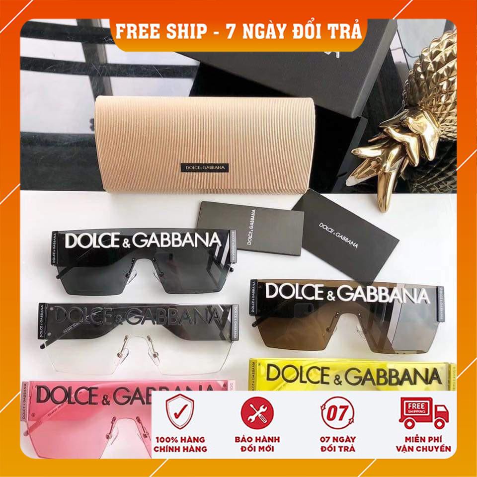 ❌CóVideo❌ Kính râm Kính Mát Dolce & Gabbana HOT UNISEX Mắt vuông Thời trang Full Box hộp + khăn + thẻ hdsd