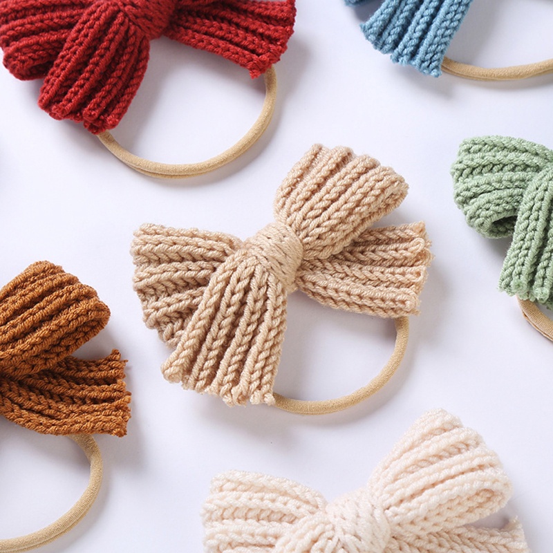 Băng Đô Len Nylon Co Giãn Mềm Mại Làm Phụ Kiện Chụp Ảnh Cho Bé Gái Sơ Sinh
