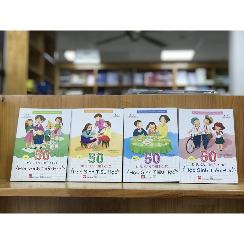SÁCH - Combo Kỹ năng sống dành cho học sinh tiểu học - 50 điều cần thiết cho học sinh tiểu học (4 tập)