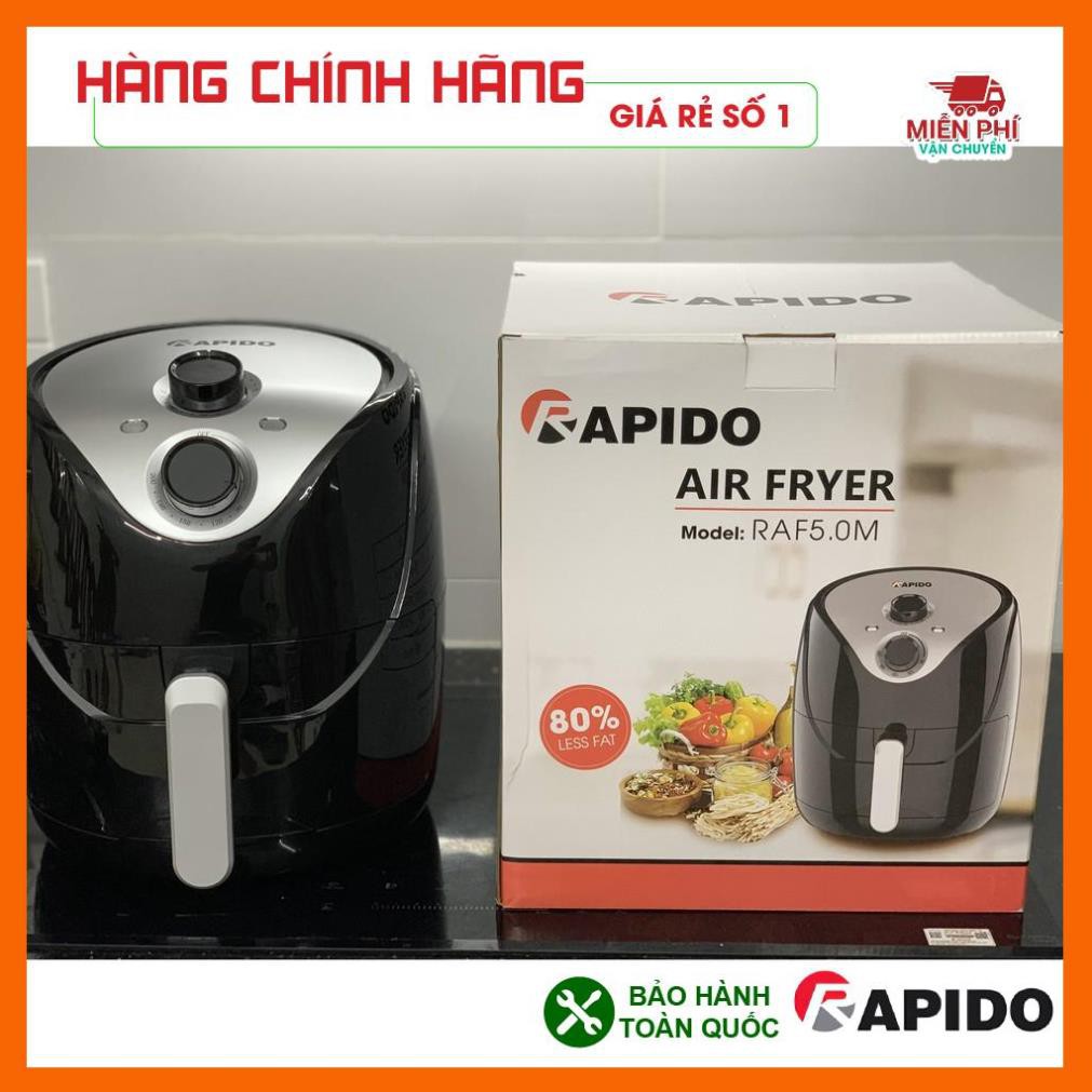 NỒI CHIÊN KHÔNG DẦU RAPIDO 4L, NỒI CHIÊN KHÔNG DẦU RAF4.0M2 TẶNG KÈM QUÀ TẶNG HẤP DẪN, BẢO HÀNH 1 NĂM TOÀN QUỐC.