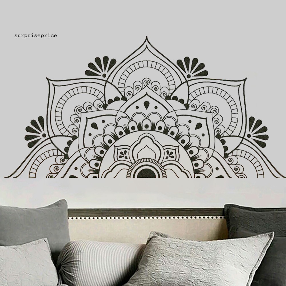 Miếng dán decal trang trí tường họa tiết hoa một nửa