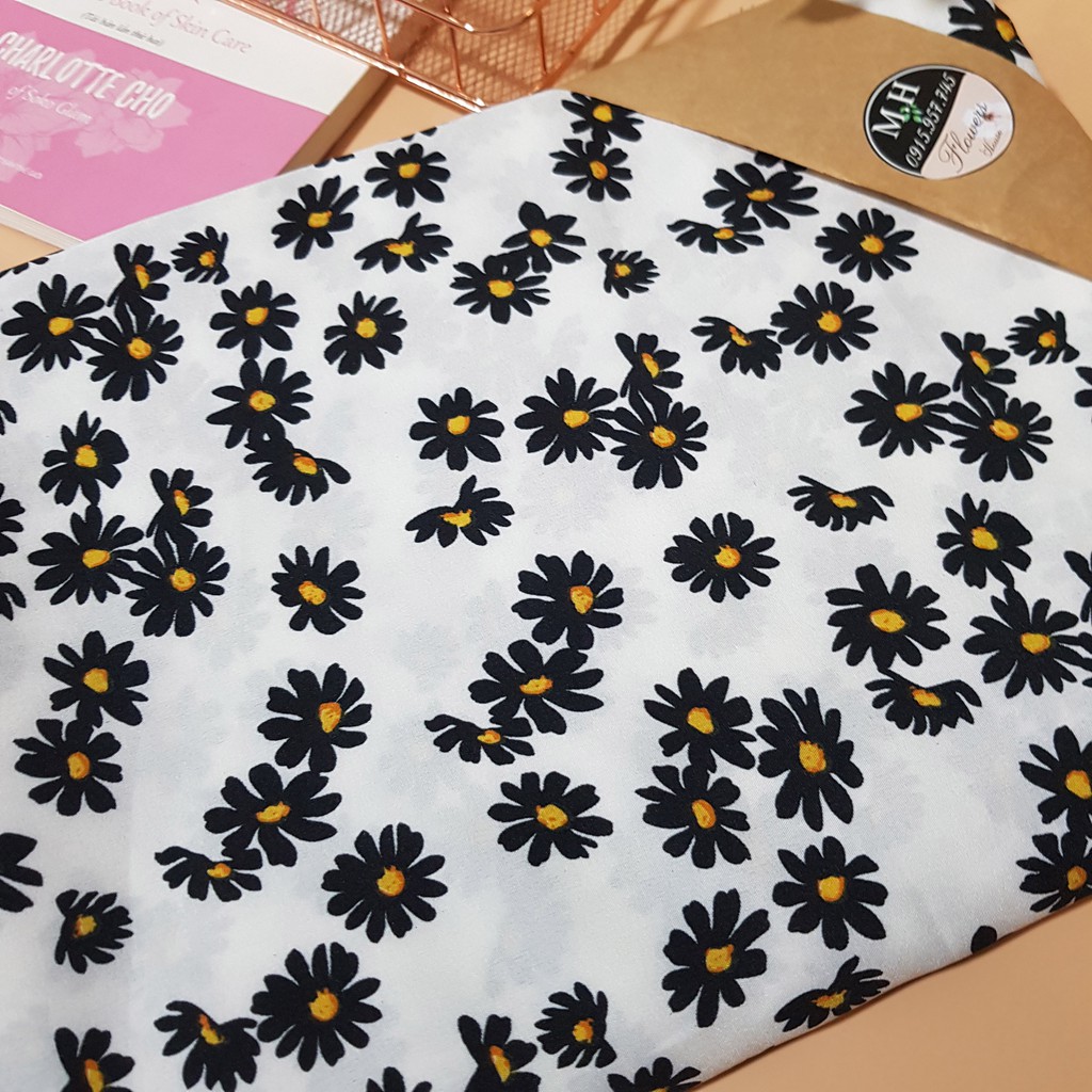 Vải hoa cúc vải may đồ nữ mặc mùa hè vải mềm mại có độ rủ đẹp Maihoaflower