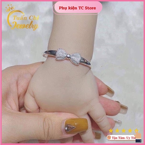 Lắc Tay Trẻ Em BẠC TALắc Nơ Bạc Đẹp Dành Riêng Cho Bé Gái, Khắc Tên Ý Nghĩa Miễn Phí [ Vòng Tay Bé]