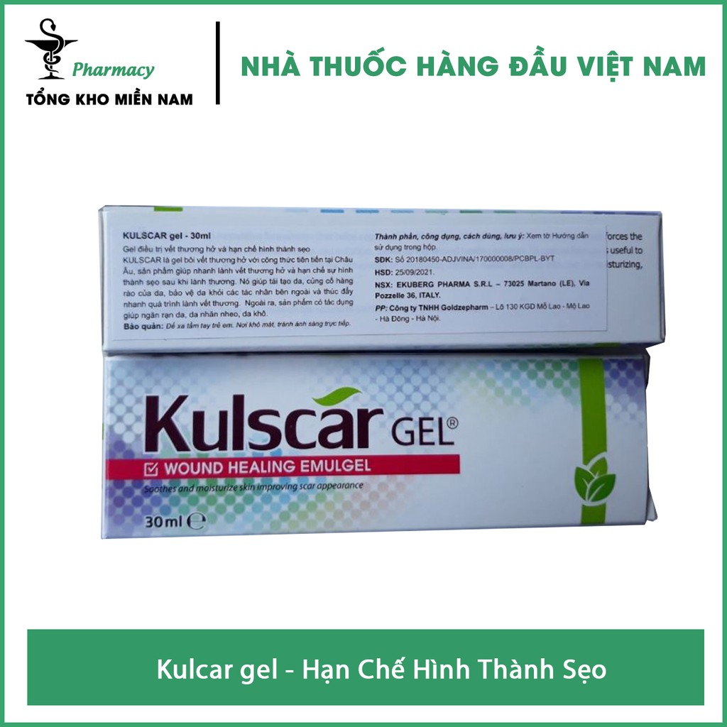 Kulcar gel - Hỗ Trợ Điều Trị Vết Thương Hở & Hạn Chế Hình Thành Sẹo – Tuýp 30ml – Tổng Kho MiềnNam