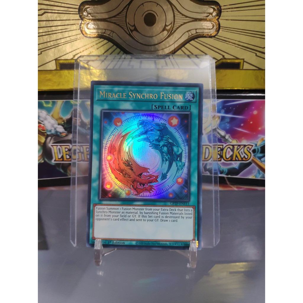 [ Dưa Hấu Yugioh ] Lá bài thẻ bài Miracle Synchro Fusion - Ultra Rare - Tặng bọc bài nhựa bảo quản
