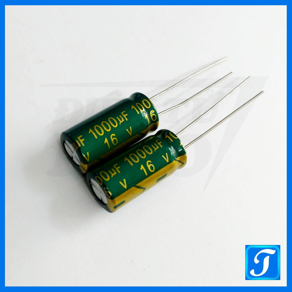 Tụ Hóa Tụ Phân Cực 1000uF 16V 8x16mm Xuyên Lỗ