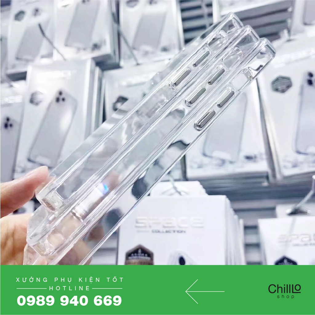 Ốp iPhone - Ốp Lưng Trong Suốt Chính Hãng Space Collection - Đặc Biệt Chống Ố Vàng, Chống Sốc Va Đập, Xước Cho iPhone