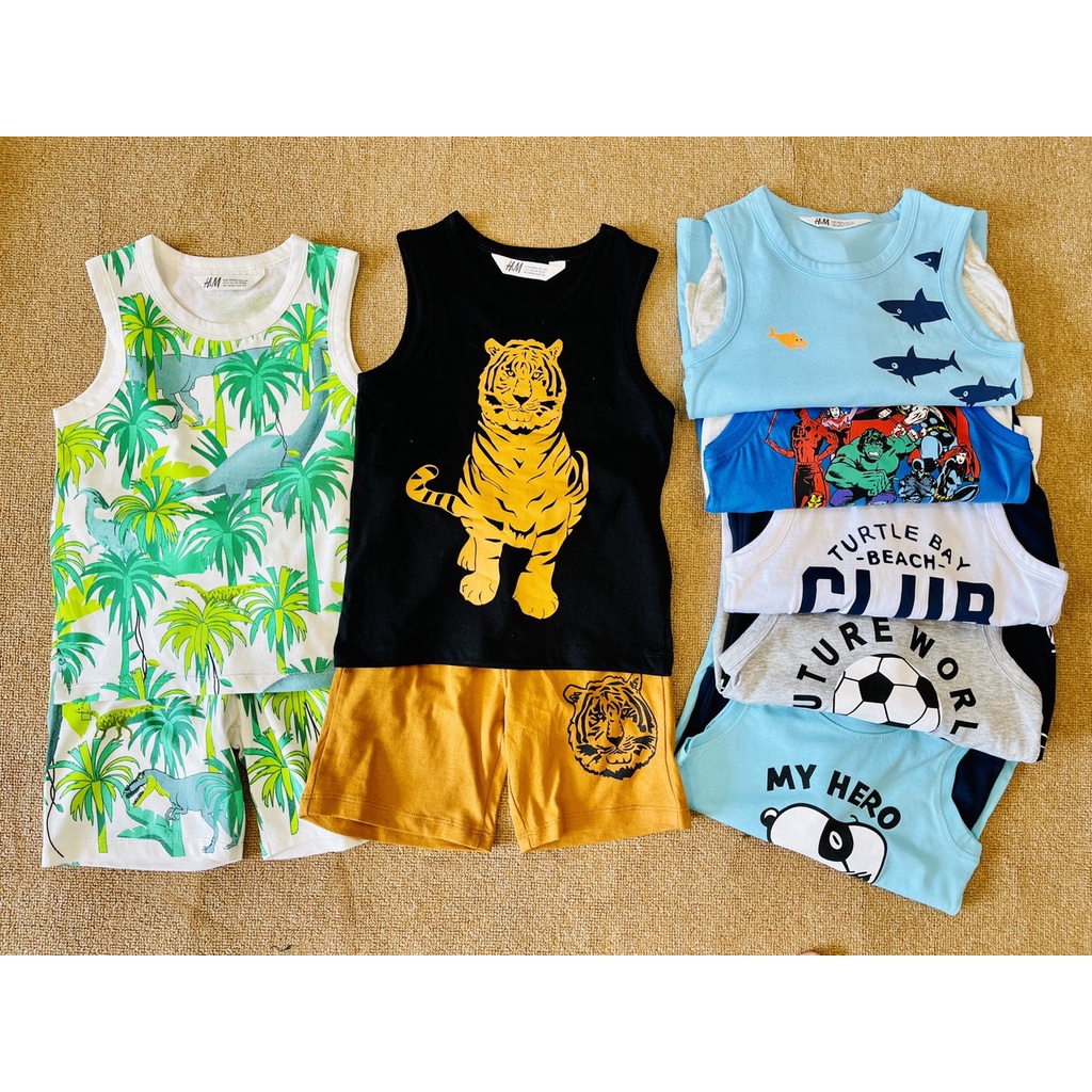 Bộ cotton ba lỗ HM bảng màu 2