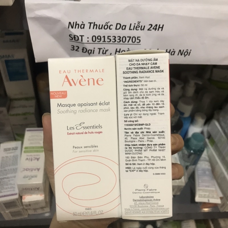 AVÈNE SOOTHING MOISTURE MASK 50ML mặt nạ dưỡng ẩm cho mọi loại da