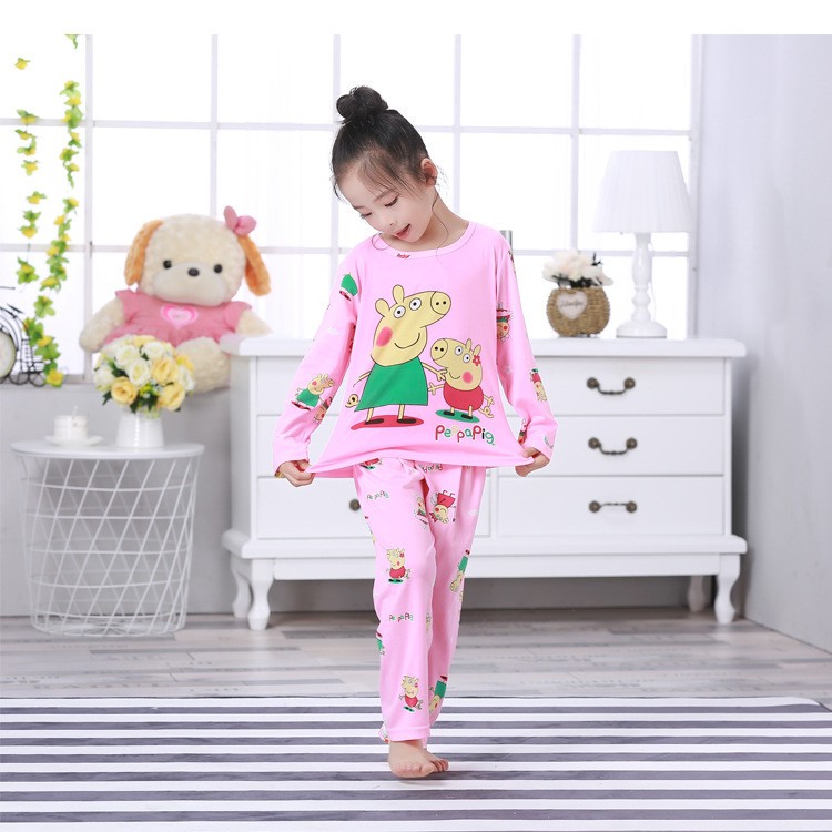 Đồ ngủ pijama họa tiết hoạt hình cho bé gái