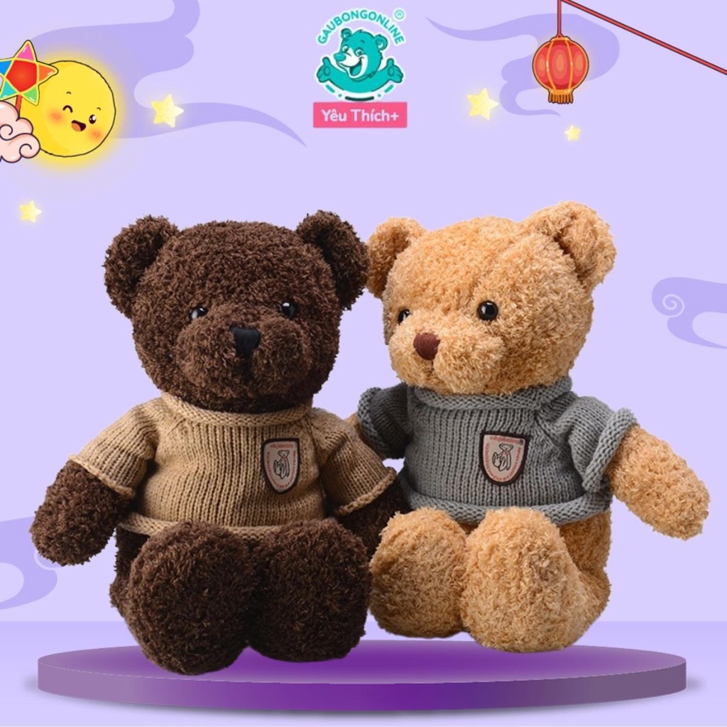 Gấu Bông Teddy Head Tales nhồi bông gòn cao cấp, lông xoắn mịn, an toàn cho bé.