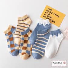 Tất ngắn cổ kẻ karo cho bạn gái
