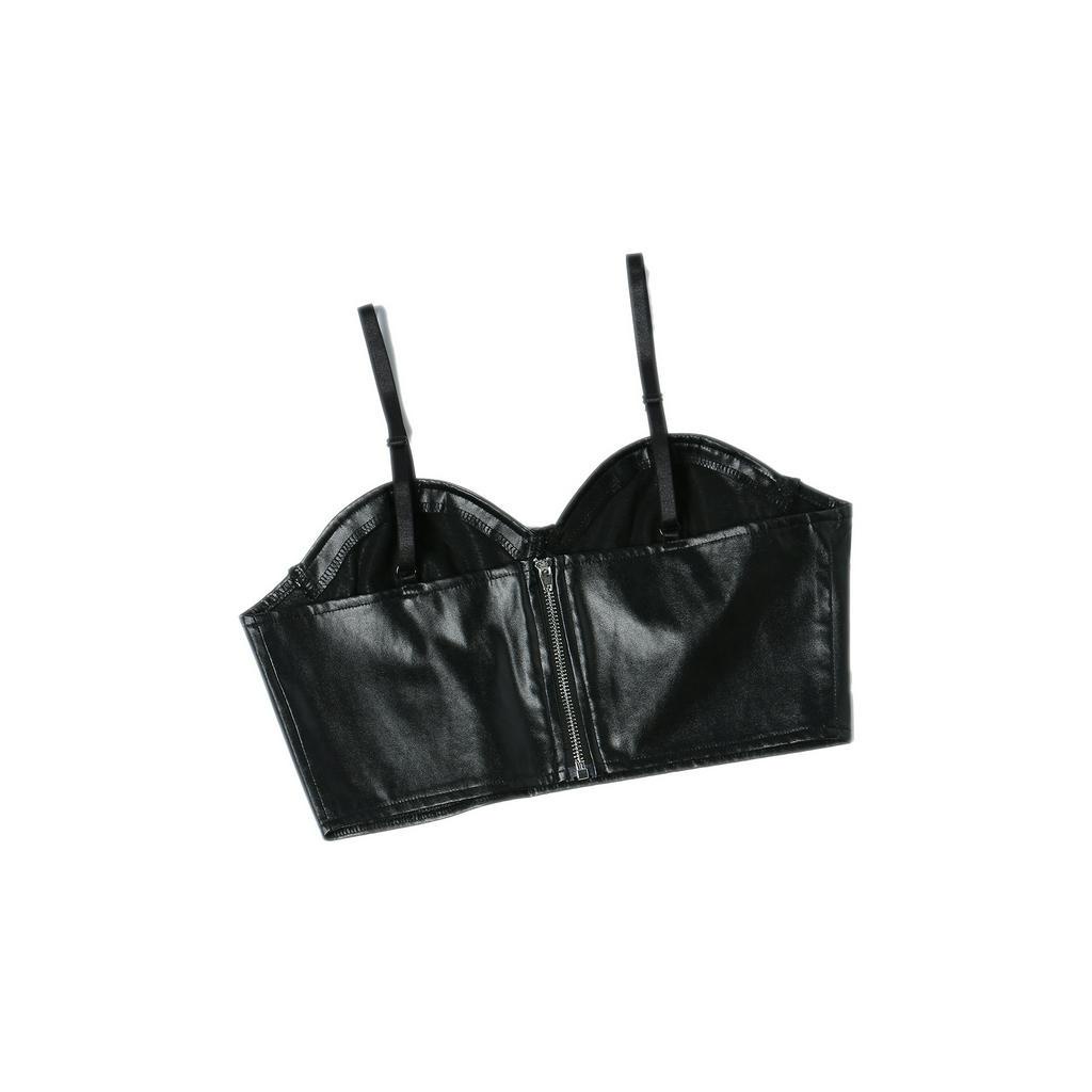 Áo hai dây Da Pu Khoét Sâu Quyến Rũ Cho Nữ