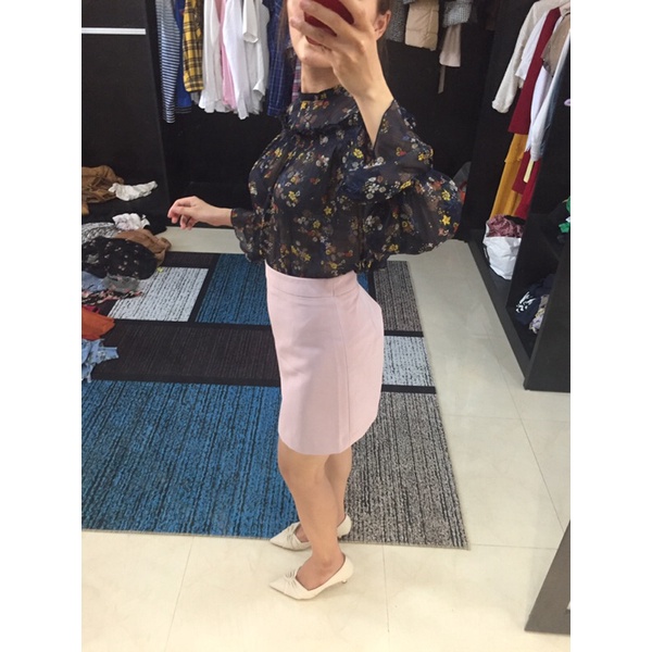 thanh lý set áo voan cv hồng pastel
