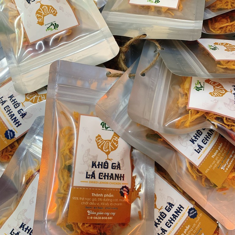 Khô Gà Lá Chanh Túi 50G - GÀ BEO FOOD