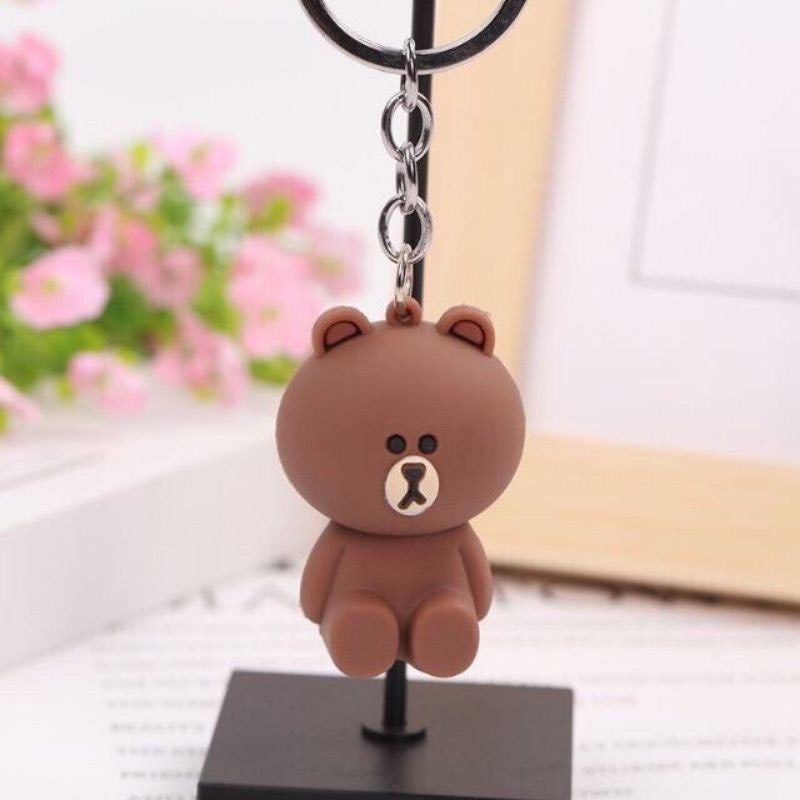 Móc khóa gấu nâu brown siêu dễ thương