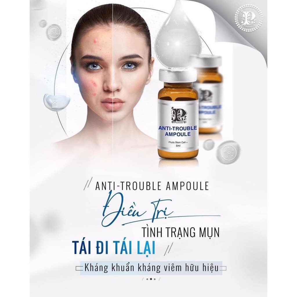 Tinh Chất Giảm Mụn Anti Trouble Ampoule Nuwhite Mibiti Prudente Professional