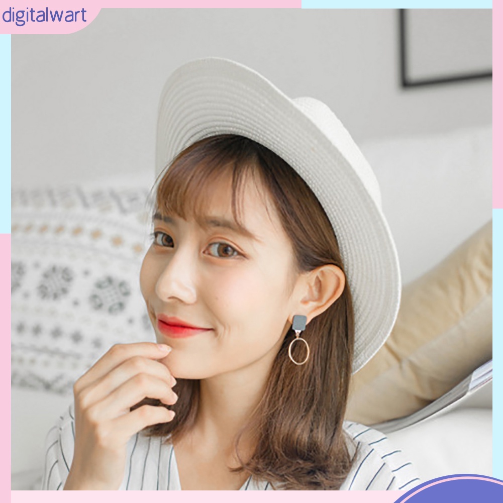 Khuyên tai bất đối xứng mặt hình học sáng tạo dành cho nữ