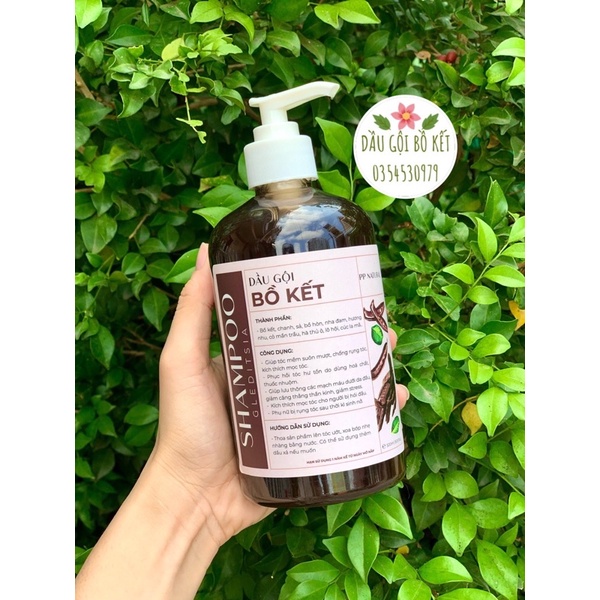 PP_NATURAL Dầu Gội Bồ Kết Thảo Dược, Sạch Gàu, Giảm Rụng, Kích Thích Mọc Tóc
