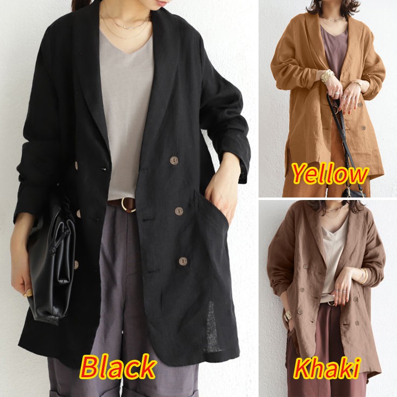 Áo Khoác Cardigan ZANZEA Màu Trơn Xẻ Tà Thời Trang Nữ