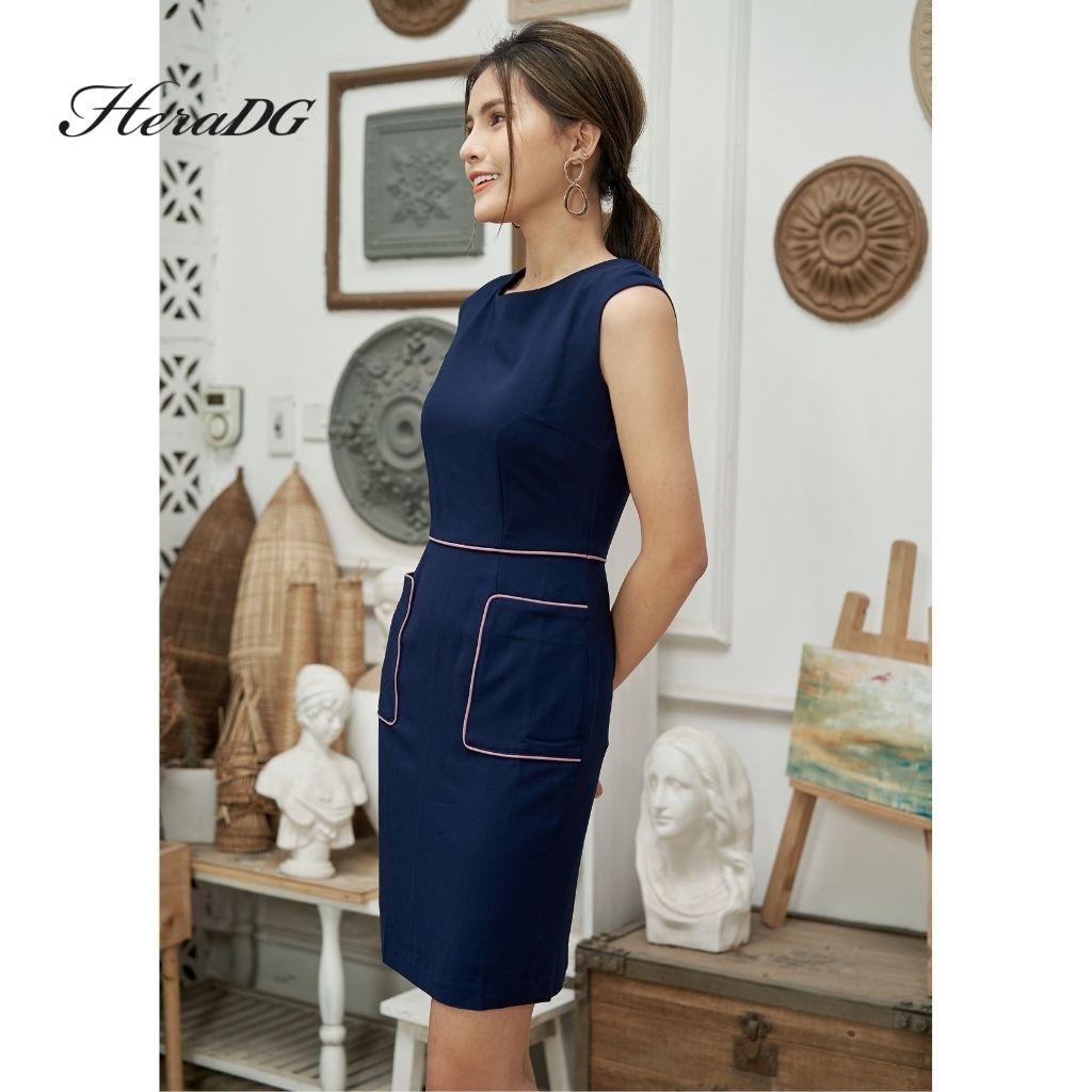 Đầm nữ mango màu xanh HeraDG - SDC18063